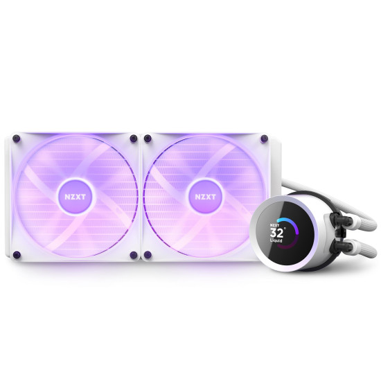 AIO Liquid Cooler NZXT Kraken 280 RGB White, LCD Display