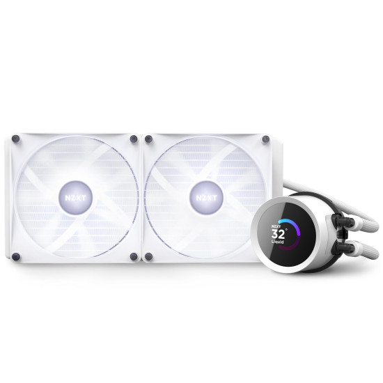 AIO Liquid Cooler NZXT Kraken 280 RGB White, LCD Display