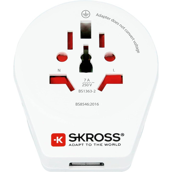 Skross 1500267 Travel adapter W to UK