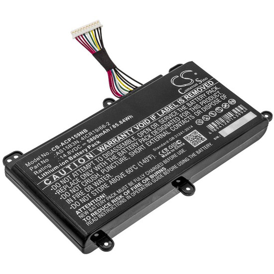 Батерия  за лаптоп  CAMERON SINO AS15B3N, за Acer Predator 15 G9-591, G9-592, G9-593, 17, G9-791, G9-792, G9-793, 17X, GX-791, GX-792, 21X, 14.4V, 5800mAh