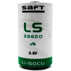 Lithium thyonil chlorid battery SAFT LSH20, LS33600 3,6V R20 17Ah STD   /with cup/