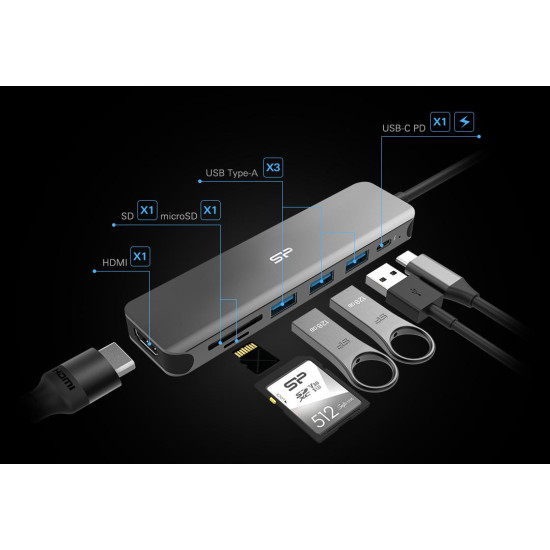Silicon Power Boost SU20 7-in-1 docking station