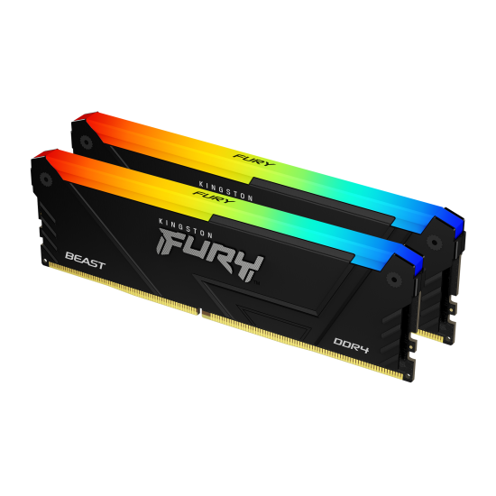 Memory Kingston FURY Beast Black RGB 16GB(2x8GB) DDR4 3200MHz CL16