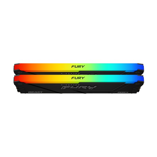 Memory Kingston FURY Beast Black RGB 32GB(2x16GB) DDR4 3200MHz CL16