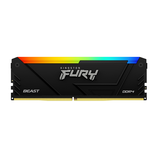 Памет Kingston FURY Beast Black RGB 16GB(2x8GB) DDR4 3600MHz CL17
