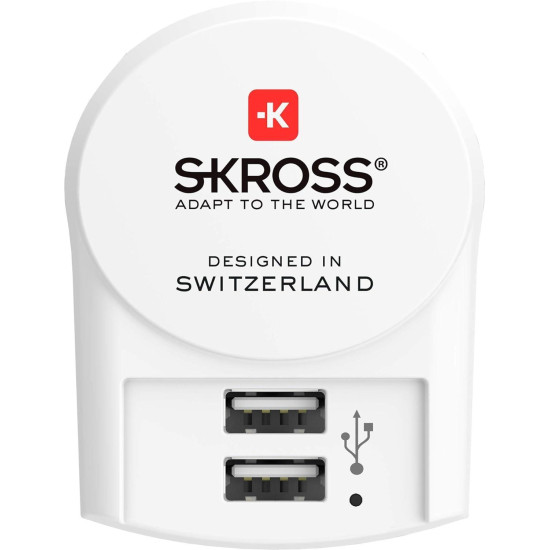 Адаптер-зарядно SKROSS Euro USB Charger 1.302421, 2 x USB-A, 2.4A