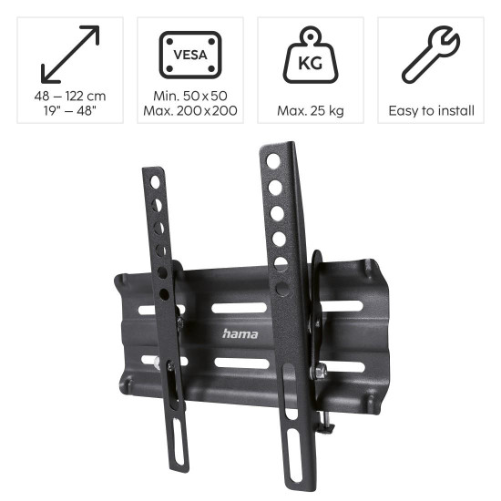 Hama TV Wall Bracket, Tilting, 122 cm (48