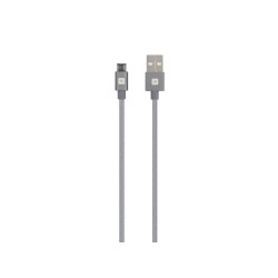 Skross USB to Micro USB Cable, Metal Braiding, 1.2 m, Grey