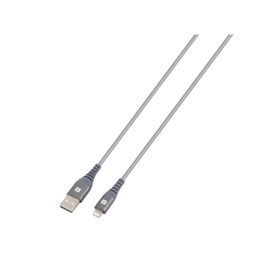 Skross USB-A to Lightning Cable, Metal Braiding, 1.2 m, Grey