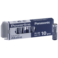  Alkaline Battery LR6 AA 1,5V 10PK INDUSTRIAL Powerline  PANASONIC