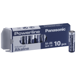 Алкални батерии индустриални LR6 AA 1,5V 10PK INDUSTRIAL Powerline  PANASONIC