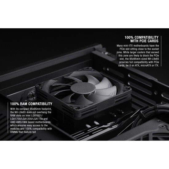 Охладител за процесор Noctua NH-L9x65 chromax.black - LGA1851/1700/1200/AM5