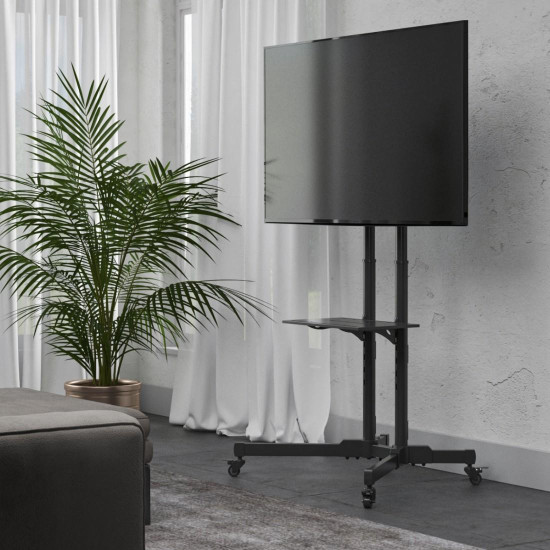 Мобилна стойка за TV HAMA Trolley , до / 75