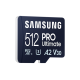 Memory card Samsung PRO Ultimate microSD Card (2023), 512GB, Adapter