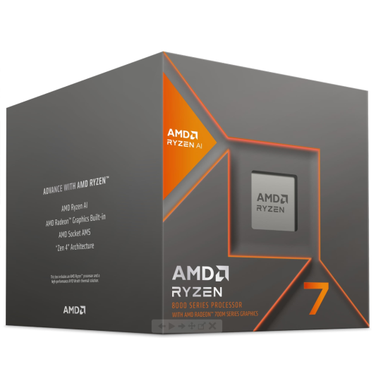 CPU AMD RYZEN 7 8700G, 8-Core 4.2GHz (Up to 5.1GHz) 24MB Cache, 65W, AM5, BOX