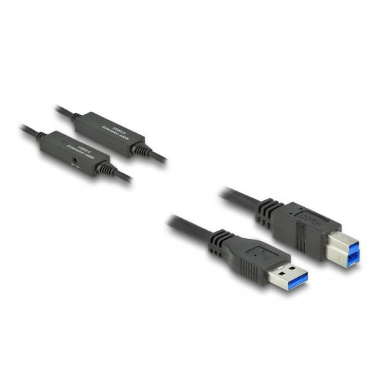 Кабел Delock USB-A - USB-B, USB 3.2, 10м