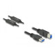 Кабел Delock USB-A - USB-B, USB 3.2, 10м