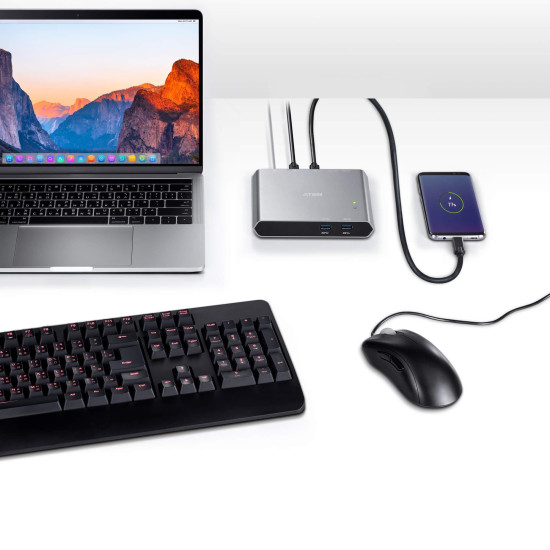 KVM switch ATEN US3310, 2-ports, 4K, HDMI, USB-C