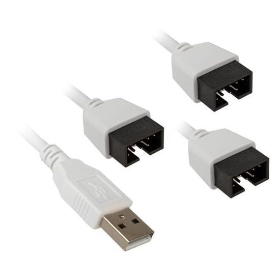 Lian Li USB 2.0 1-to-3 Hub Type-A Male Port - White