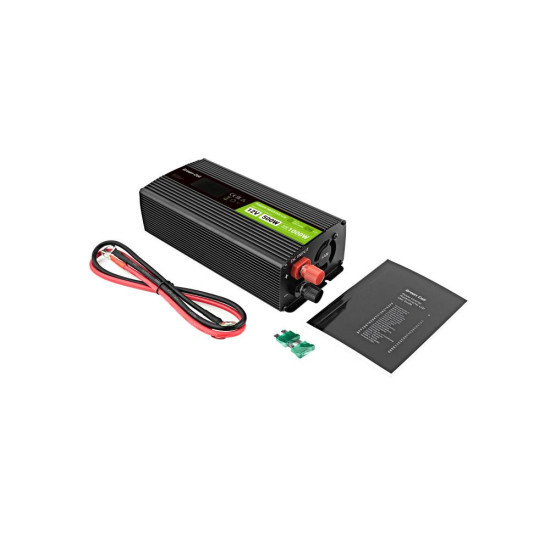 Inverter 12/220 V  DC/AC 500W/1000W INVGC12P500LCD  LCD  Pure sine wave GREEN CELL