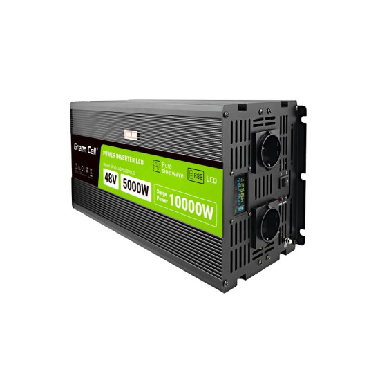 Inverter 48/220 V  DC/AC 5000W/10000W  INVGCP5000LCD  LCD Pure sine wave GREEN CELL