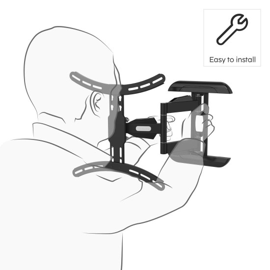 Hama TV Wall Bracket, Swivel, Tilt, Pull-out, 165 cm (65