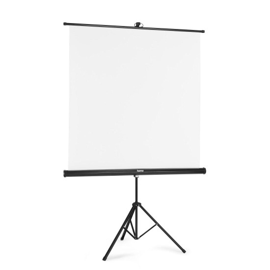 Hama Screen with tripod, 125 x 125 cm, 2-in-1, mobile set, 21575