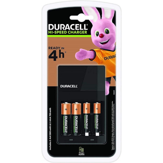 Зарядно устройство CEF14 + 2*AA NiMH 1300mAh + 2*AAA NIMH 750mAh 4h DURACELL