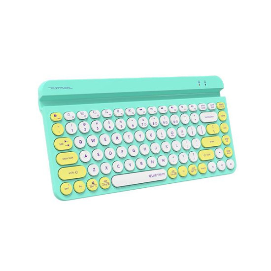 Безжична клавиатура A4tech Fstyler FBK30, Bluetooth, 2.4G, Стойка за телефон, Кирилизирана, Авокадо