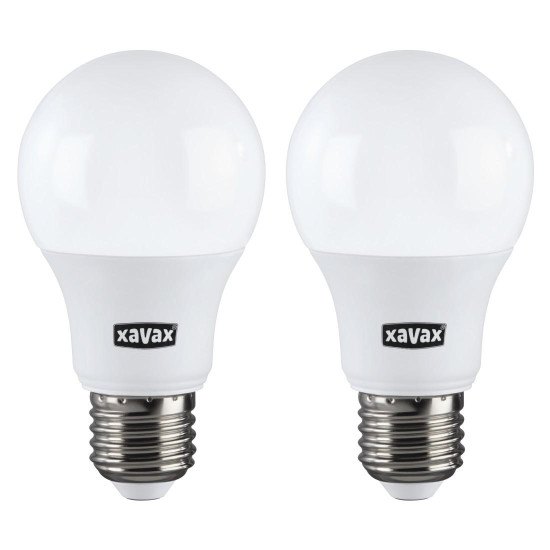 Xavax LED Bulb, E27, 806 lm Replaces 60W, 2 Pcs, 112929