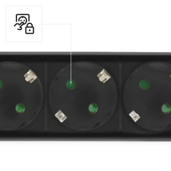 Hama Power Strip, 6-Way, Overvoltage Protection, Switch, 1.4 m, black, 223153