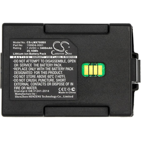 Camera Battery for  barcode scanner Honeywell TXE TECTON MX7  159904-0001   LiIon  7.4V 3400mAh Cameron Sino