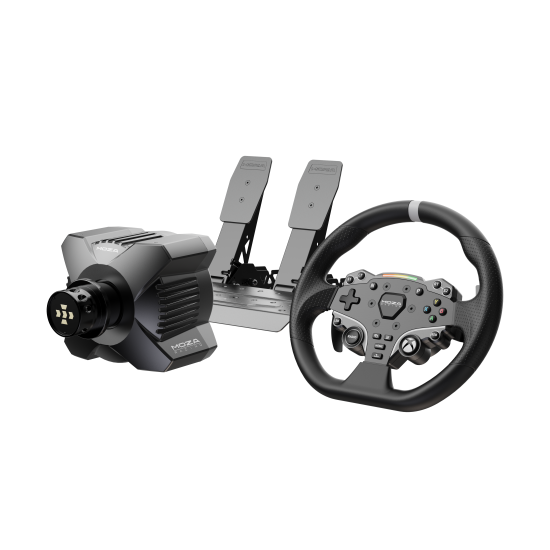 Wheel MOZA R3 Bundle R3 Base + ES Wheel + SR-P Lite Double + R3 Table Clamp for PC and Xbox