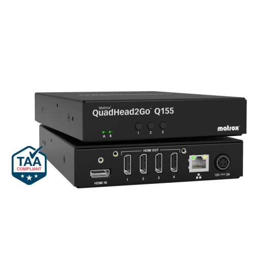 Graphics eXpansion Module Matrox QuadHead2GO Q155 Multi-Monitor Q2G-H4K2