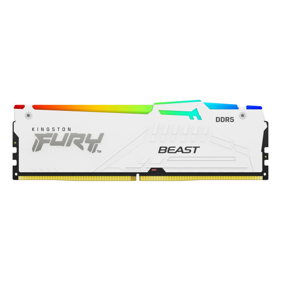 Memory Kingston FURY Beast White RGB 32GB(2x16GB) DDR5 6000MHz CL40