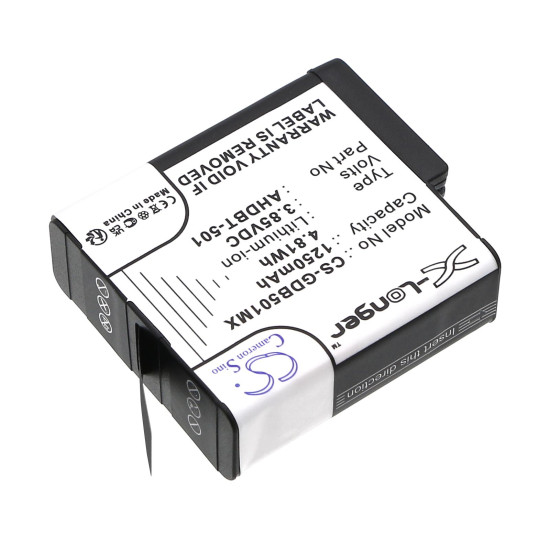 Батерия за камера GOPRO Hero 5; Hero 6; Hero 7; Hero 8   AHDBT-501  3,85V 1250mAh   LIIon Cameron Sino