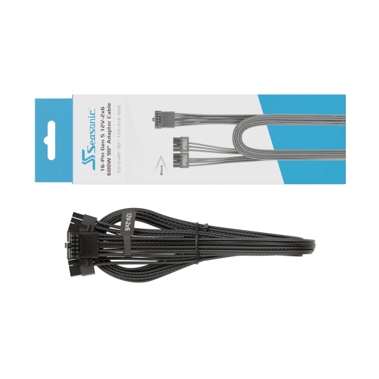 Seasonic Cable 90° 12VHPWR 600W 16-Pin to 2x8 Pin for Seasonic PSU Only