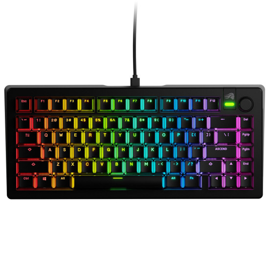 Gaming Mechanical keyboard Glorious GMMK 3 75% Black - Fox Linear Switches