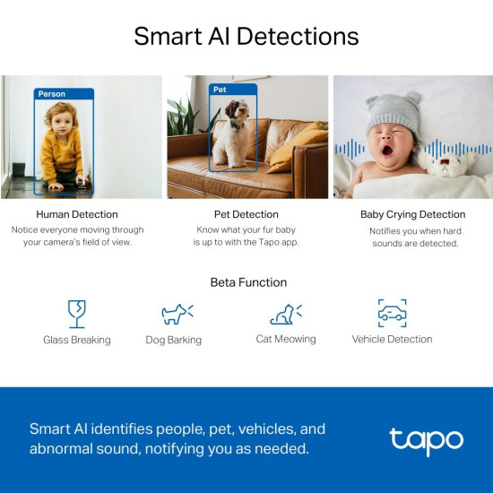 TP-Link Tapo C220 - Pan/Tilt Wi-Fi Camera with AI