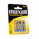 MAXELL Super Alkaline Battery LR03 XL / 4 pcs. pack / 1.5V MAXELL