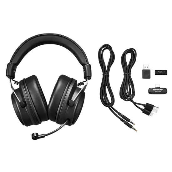 Gaming Wireless Headphones PowerColor Alphyn AH10 - Black