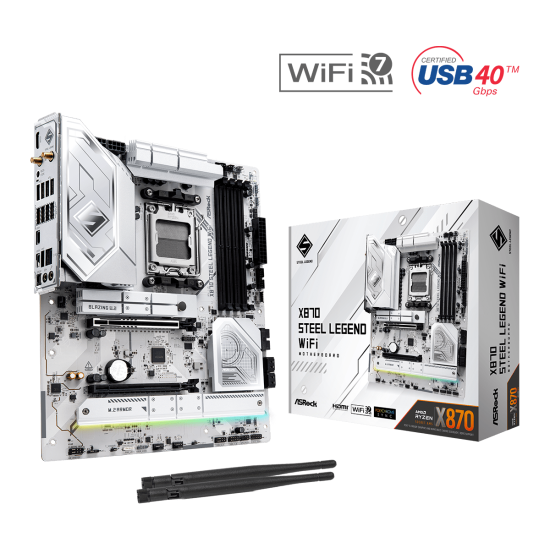 Дънна платка ASROCK X870 STEEL LEGEND WIFI, Socket AM5