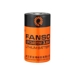 Lithium thyonil chlorid battery 3,6V  R20 13Ah ER34615M/S /STD /with cup/ FANSO