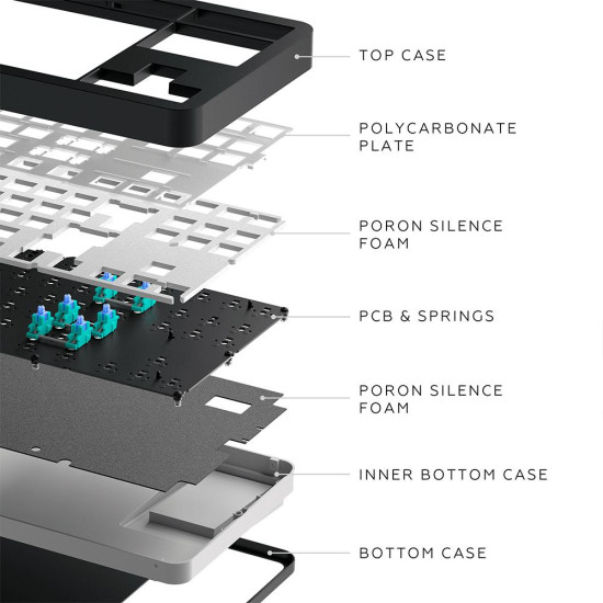 Gaming Mechanical Keyboard  Dark Project ALU87B Bushido RGB