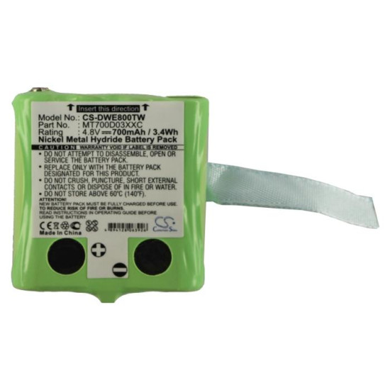 Camera Battery for Two-Way Radio DeTeWe Outdoor 8000 MT700D03XXC NIMH  4,8V 700mA Cameron Sino