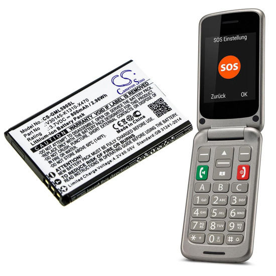 Mobile battery  Gigaset GL390, GL590 V30145-K1310-X470  LiIon 3,7V 800mAh CAMERON SINO