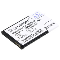 Mobile battery for  NOKIA 6100, 6200, 107, 108  BL-4C  LiIon 3,7V 900mAh CAMERON SINO
