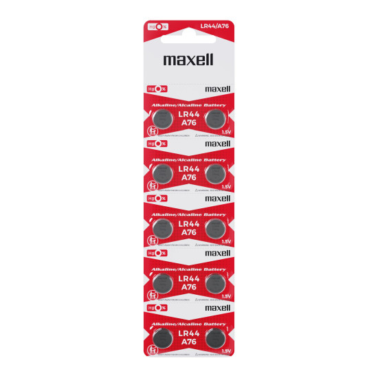 Button Micro alkaline battery LR44 / AG13 / 1,55V 10 pcs/pack  price for  1 battery MAXELL
