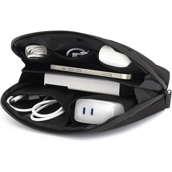 ACT City Accessory Travel Organizer, 24 x 5.50 x 14 cm, 7 compartments, Black