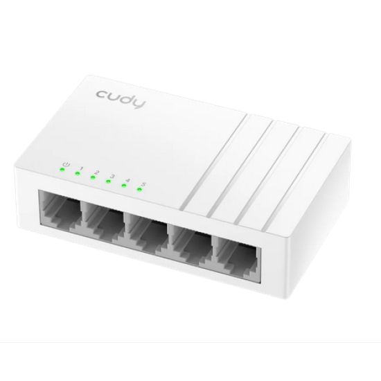 Суич Cudy GS105U, 5 портов, 10/100/1000, Auto-MDI/MDIX, USB-C Port